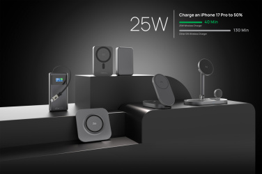 Лого трейд pекламные cувениры фото: Quantum RCS сверхбыстрый магнитный внешний аккумулятор емкостью 10 000 мАч, мощностью 25 Вт.