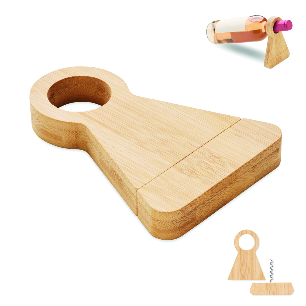 Логотрейд pекламные продукты картинка: Bamboo bottle stand & opener