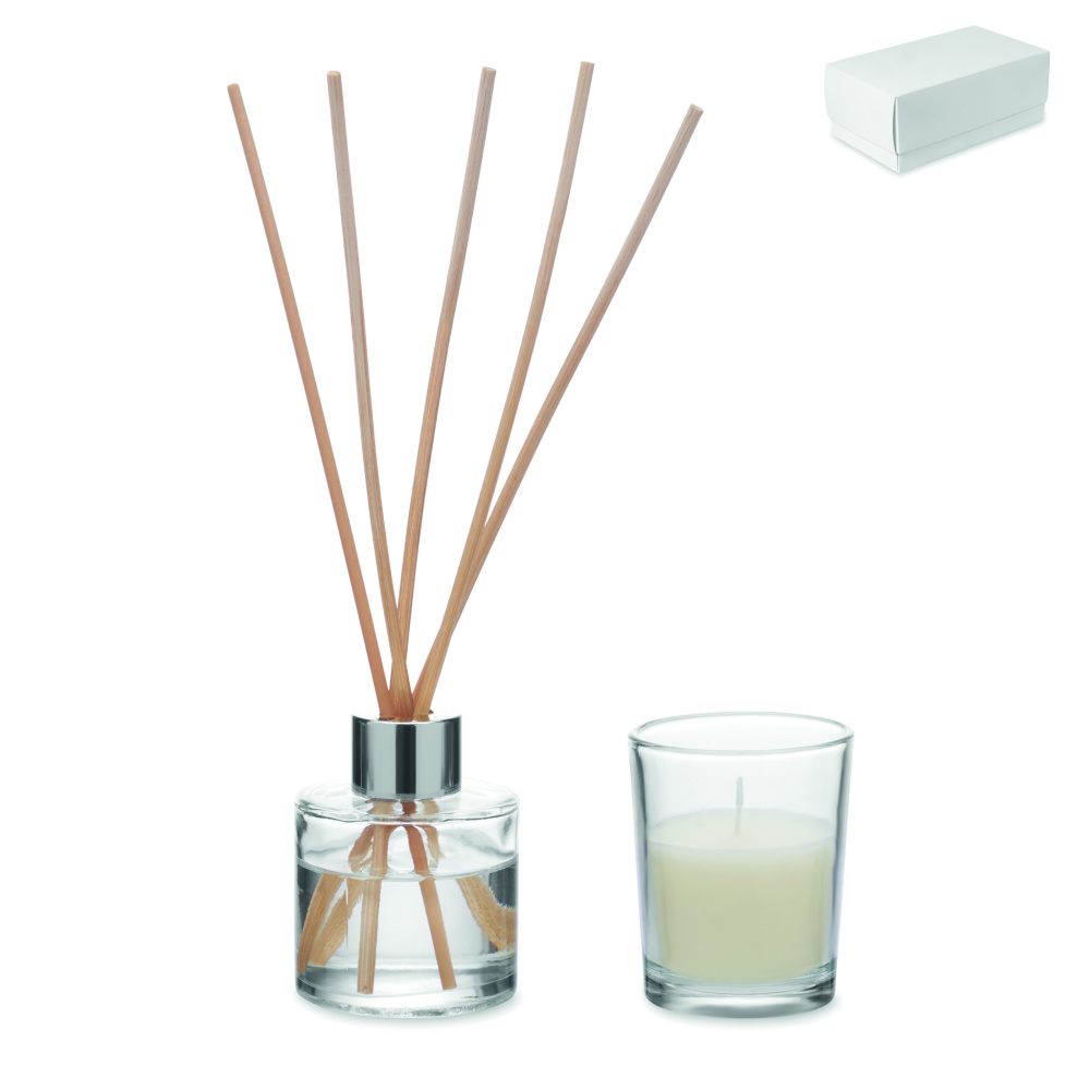 Логотрейд pекламные cувениры картинка: Vanilla diffuser & candle set