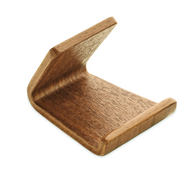 Лого трейд бизнес-подарки фото: Walnut wood phone stand