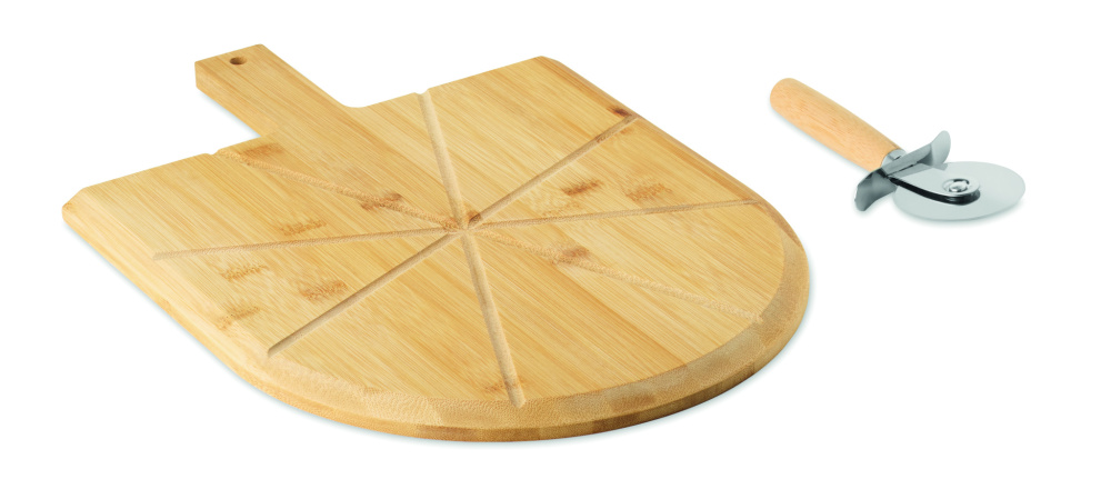 Логотрейд pекламные подарки картинка: Bamboo pizza board & cutter