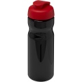 H2O Active® Base 650 ml sportflaska med uppfällbart lock, Solid svart/röd