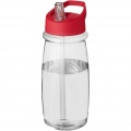 H2O Active® Pulse 600 ml sportflaska med piplock, Transparent / Röd