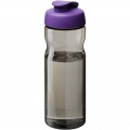 H2O Active® Eco Base 650 ml sportflaska med uppfällbart lock, Träkol / Lila