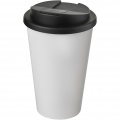 Americano® 350 ml mugg med spillsäkert lock, Vit / Solid svart