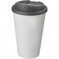 Americano® 350 ml mugg med spillsäkert lock, Vit/grå