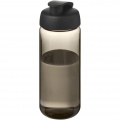 H2O Active® Octave Tritan™ 600 ml sportflaska med uppfällbart lock, Träkol / Solid svart