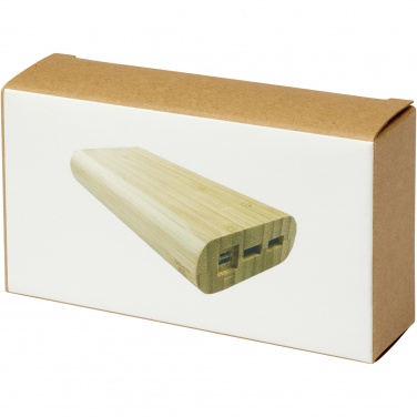 Logotrade reklamprodukter bild: Tulda 20,000 mAh powerbank i bambu