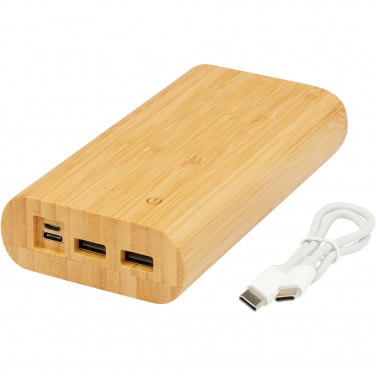 Logotrade profilprodukter bild: Tulda 20,000 mAh powerbank i bambu