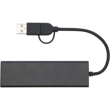 Logotrade reklamprodukter bild: Rise USB 2.0-hubb av RCS-återvunnen aluminium