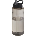 H2O Active® Eco Big Base 1-liters sportflaska med piplock, Träkol / Solid svart