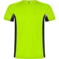 Shanghai kortärmad sport-T-shirt för herr, Fluor Grön / Solid svart