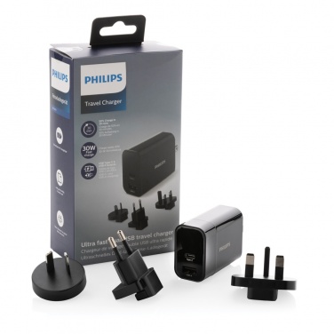 Logotrade reklamprodukter bild: Philips 30W ultrasnabb PD reseladdare