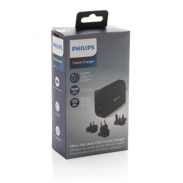 Logotrade reklamprodukter bild: Philips 30W ultrasnabb PD reseladdare