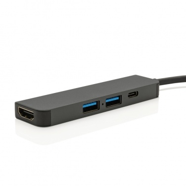 Logotrade profilprodukter bild: Terra hub med HDMI input i RCS återvunnen aluminium