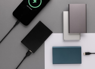 Logotrade presentreklam bild: 4.000mAh powerbank, type C, RCS återvunnen plast/aluminium