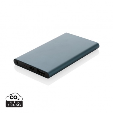 Logotrade kampanjprodukter bild: 4.000mAh powerbank, type C, RCS återvunnen plast/aluminium