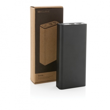 Logotrade reklamprodukter bild: Terra 20W/20.000 mAh powerbank, RCS återvunna material