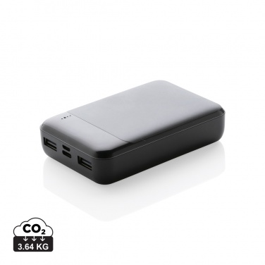 Logotrade profilreklam bild: 10.000 mAh powerbank i återvunnen plast, RCS standard