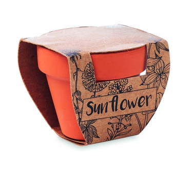 Logotrade profilprodukter bild: Terracotta skål 'sunflower'