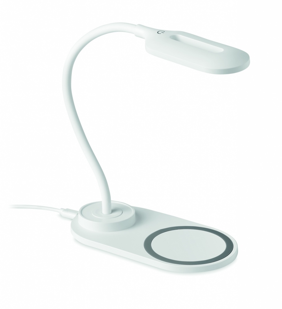 Logotrade kampanjprodukter bild: Skrivbordslampa + laddare 10W