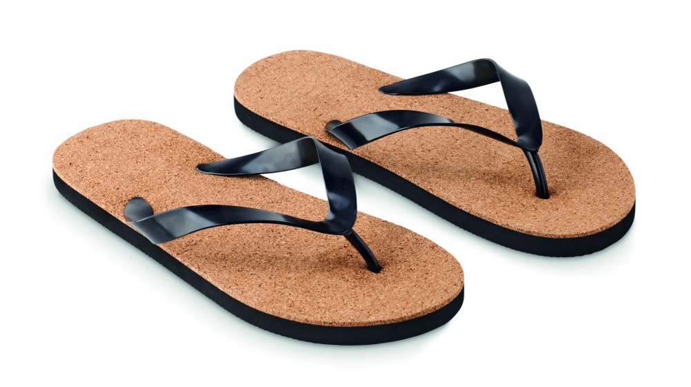 Logotrade presentreklam bild: Slippers i kork L