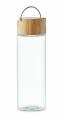 Glasflaska med bambulock 500ml, Transparent