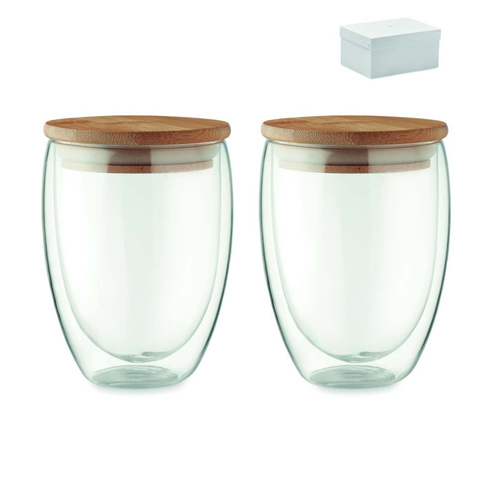 Logotrade reklamprodukter bild: Set med 2 glas i box