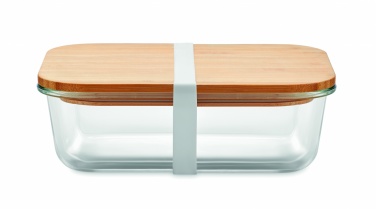 Logotrade profilprodukter bild: Lunchbox i glas/bambu