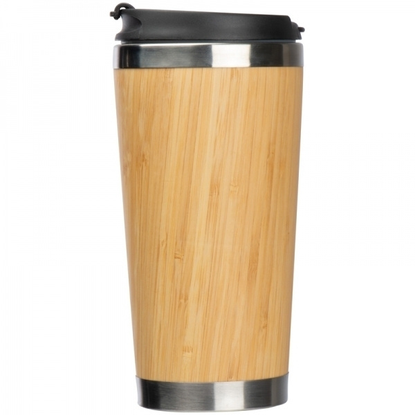 Logotrade presentreklam bild: Rostfri mugg BAMBOOGARDEN 400 ml