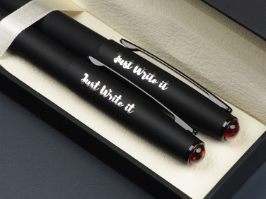 Logotrade presentreklam bild: Amber Pen set  1235036