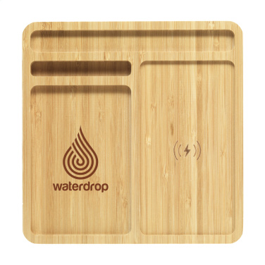 Logotrade profilprodukter bild: Bamboo Organizer laddare