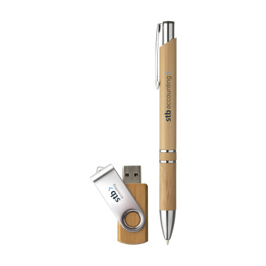 Logotrade profilreklam bild: Bamboo Connect Giftset 8 GB