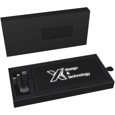 Logotrade profilreklam bild: SCX.design P30 light-up 8000 mAh soldriven powerbank