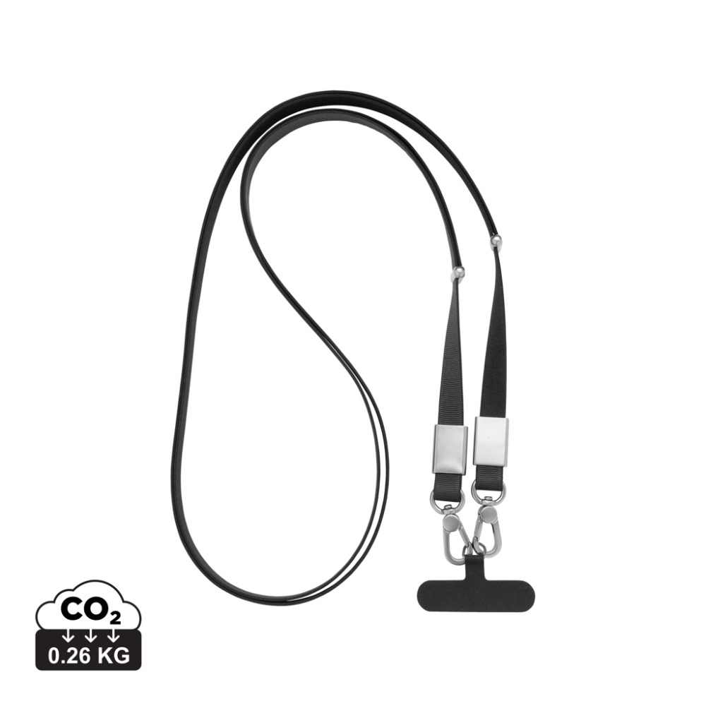Logotrade profilreklam bild: Nivo Crossbody lanyard i RCS återvunnen PET