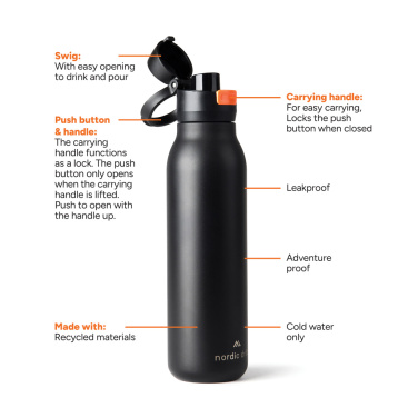 Logotrade presentreklam bild: Nordic Drift Trail RCS enkelväggs vattenflaska 750 ml