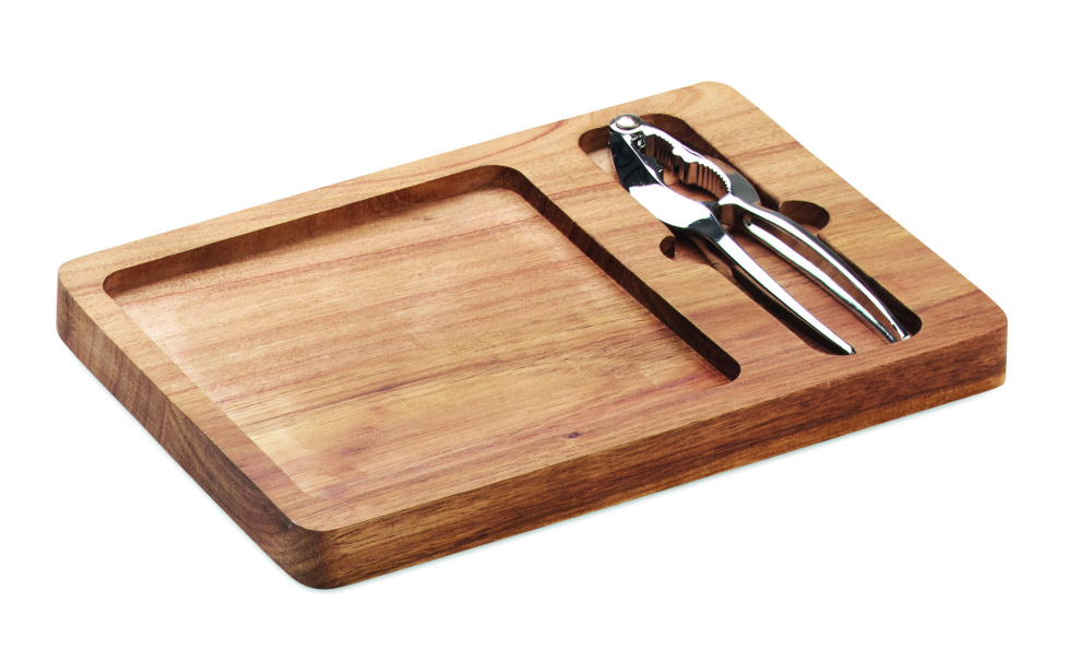 Logotrade kampanjprodukter bild: Set med nötknäckare av akacia