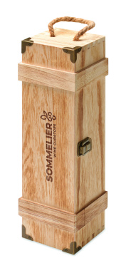 Logotrade profilprodukter bild: Vinpresentlåda i Paulownia-trä
