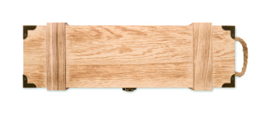 Logotrade reklamprodukter bild: Vinpresentlåda i Paulownia-trä