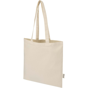 Logotrade profilprodukter bild: Madras Blend 140 g/m² tygväska av GRS-certifierad återvunnen bomull 7L